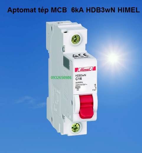 Aptomat tép MCB 1P 6A 6kA HDB3wN1C6 HIMEL